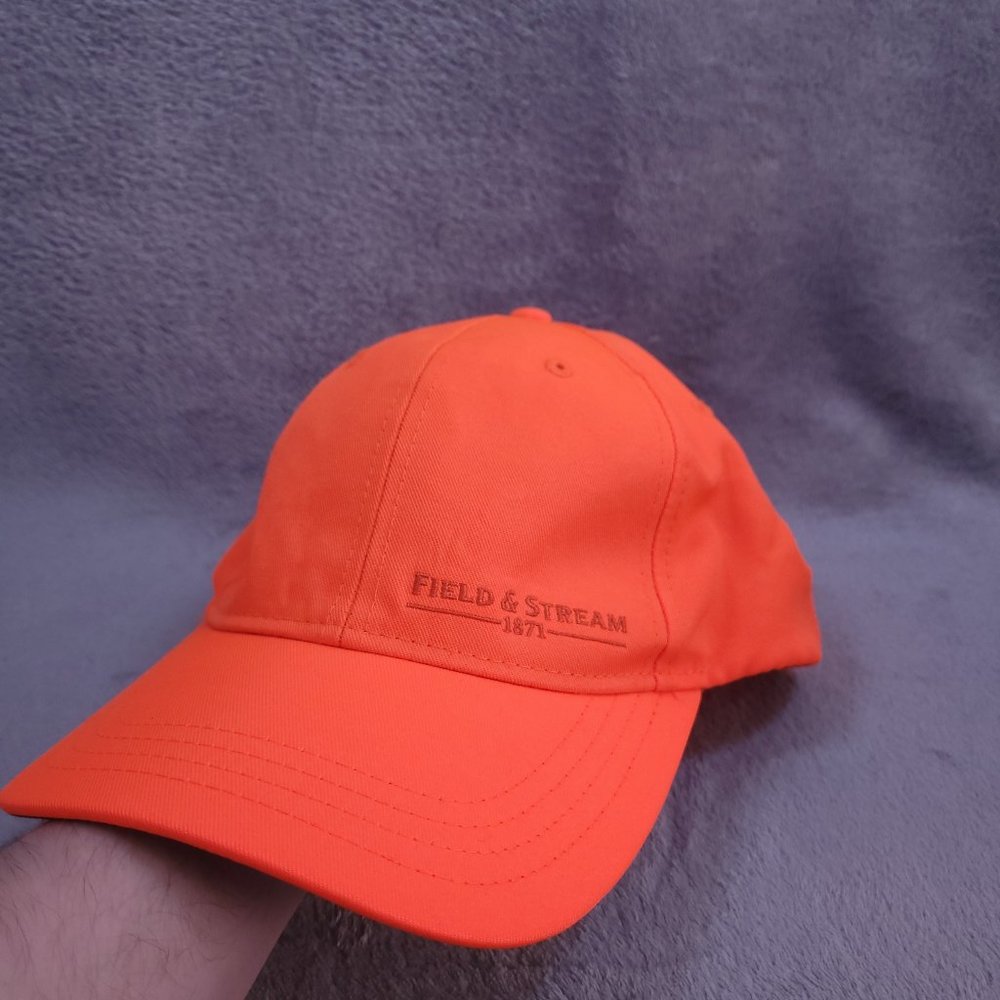 Field & Stream 1871 Men's Adjustable Orange Hunting Cap Outdoors Subtle Logo